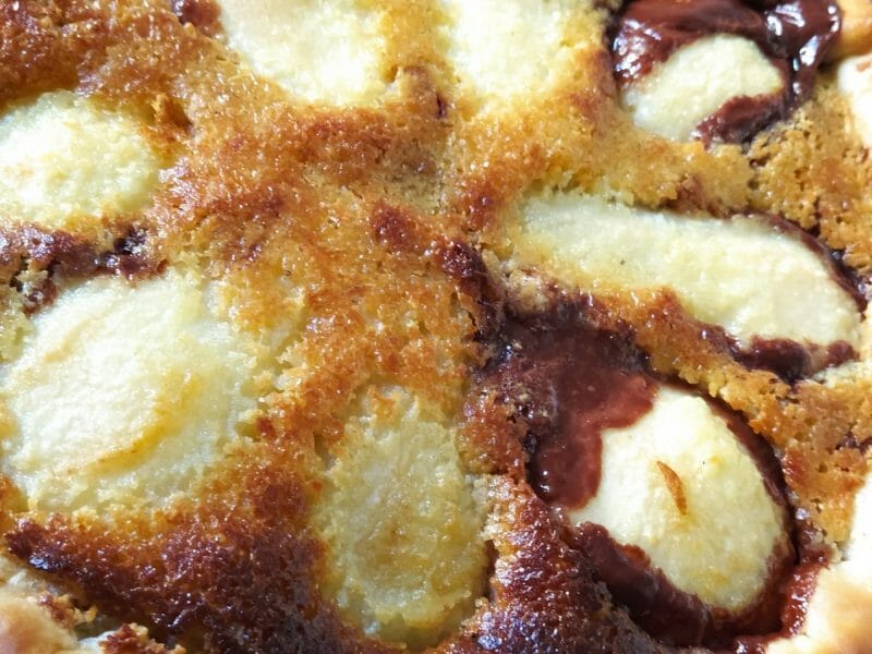 Cliquez pour zoomer ! Tarte aux poires sur lit de chocolat Thermomix par rach89