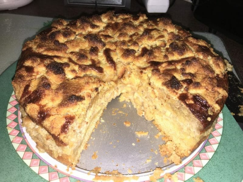 Cliquez pour zoomer ! Tarte aux pommes façon crumble Thermomix par Isaweb