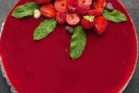 Cliquez pour zoomer ! Bavarois aux framboises Thermomix par emilygsr