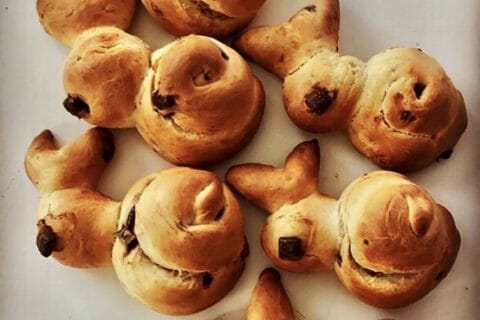 Cliquez pour zoomer ! Brioches lapin de Pâques au Thermomix