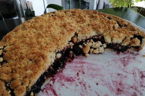 Cliquez pour zoomer ! Tarte aux cerises façon crumble Thermomix par cleevi