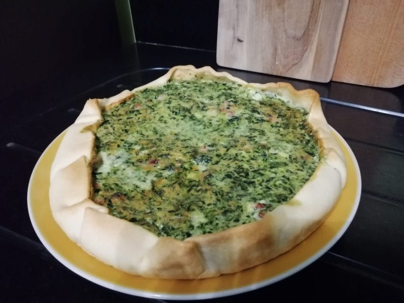 Cliquez pour zoomer ! Quiche épinards et lardons Thermomix par cleevi