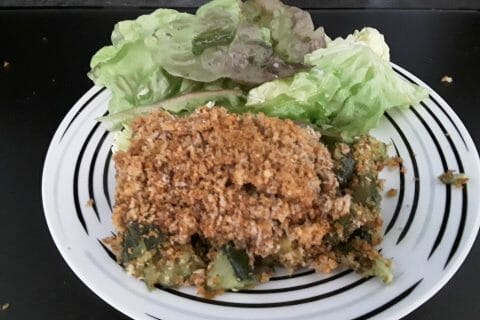 Cliquez pour zoomer ! Crumble courgettes, basilic et parmesan au Thermomix