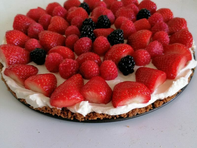Cliquez pour zoomer ! Tarte aux fraises sans cuisson Thermomix par laly1505