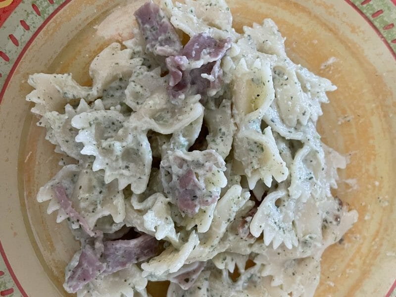 Cliquez pour zoomer ! Farfalle à la crème de courgettes Thermomix par Stéphanie