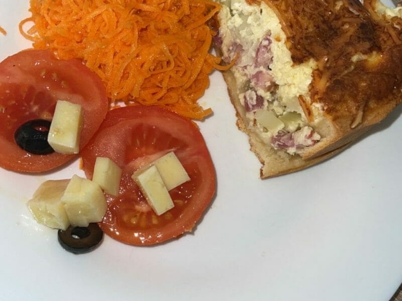 Cliquez pour zoomer ! Gâteau poireaux, lardons et fromage Thermomix par gigimrc