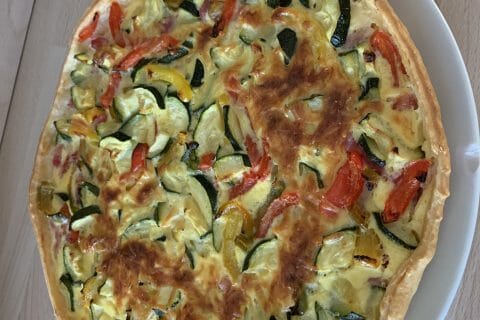 Cliquez pour zoomer ! Quiche poivrons et courgettes Thermomix par sonia_2515