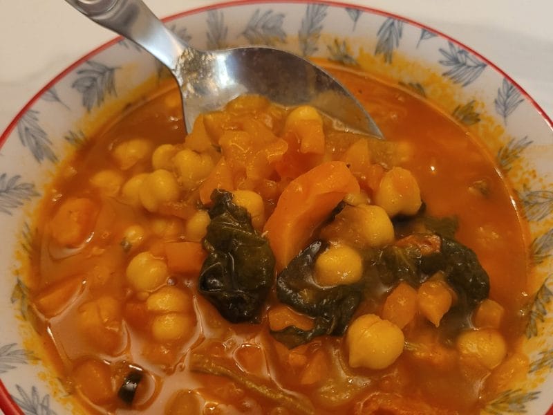 Cliquez pour zoomer ! Ragoût de pois chiches au chorizo et épinards Thermomix par pauline_538