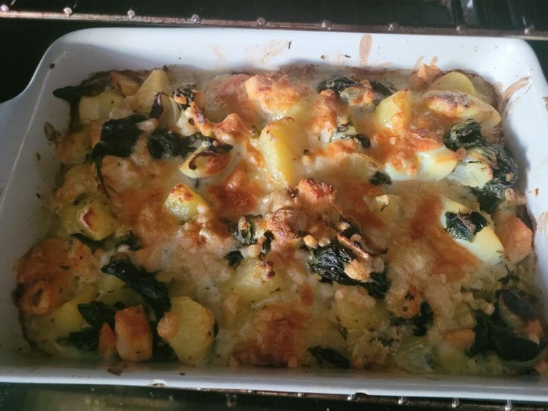 Cliquez pour zoomer ! Gratin de pommes de terre, saumon et épinards Thermomix par pauline_538