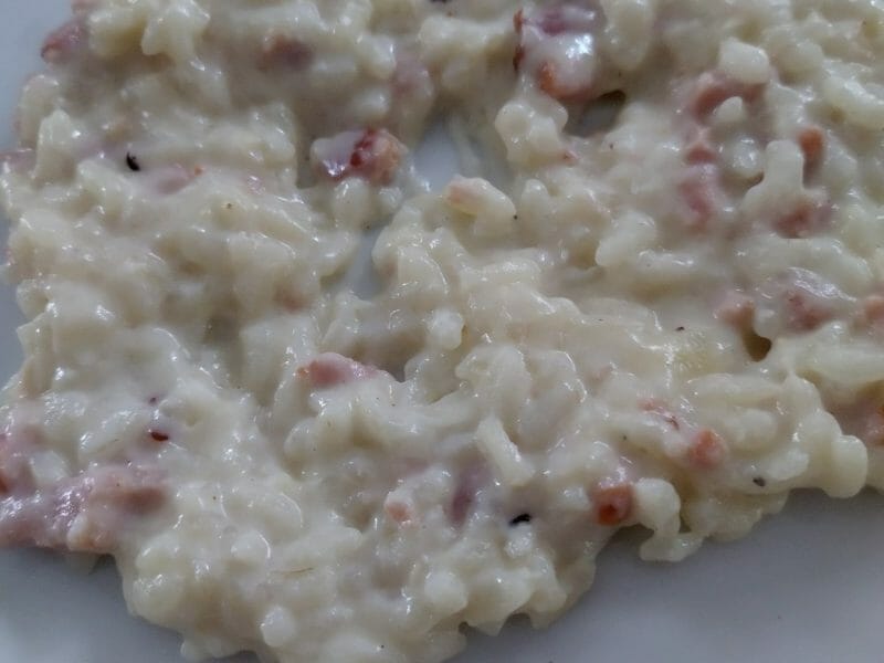 Cliquez pour zoomer ! Risotto façon carbonara Thermomix par floaldeia