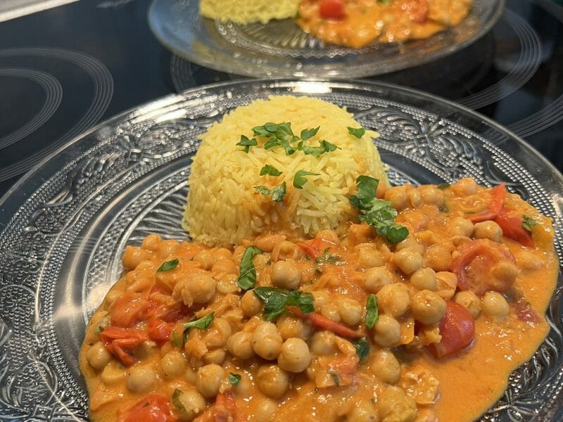 Cliquez pour zoomer ! Curry de pois chiches au lait de coco Thermomix par lbrn