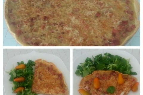 Cliquez pour zoomer ! Tarte aux oignons, lardons et moutarde douce au Thermomix