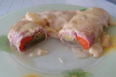 Cliquez pour zoomer ! Roulés gratinés de jambon aux légumes au Thermomix