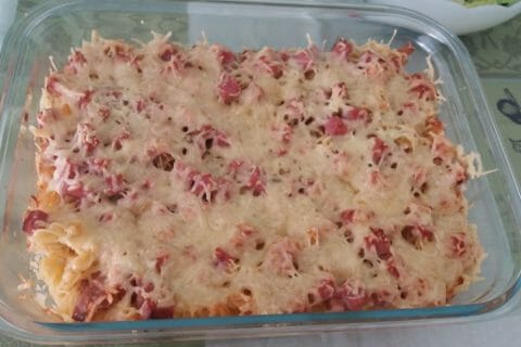 Cliquez pour zoomer ! Gratin de fusilli au jambon au Thermomix