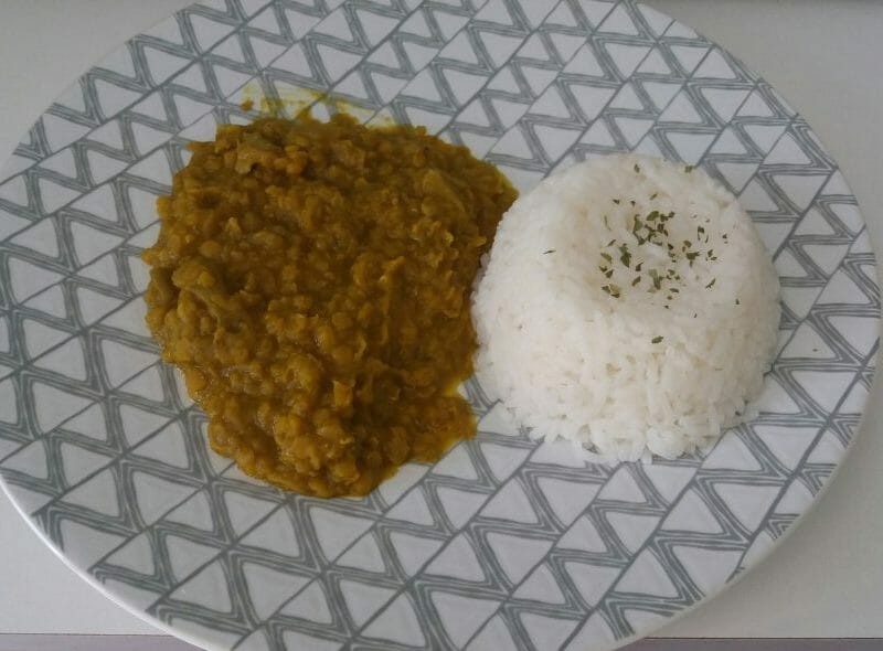 Cliquez pour zoomer ! Dhal d’aubergine et de lentilles corail Thermomix par Adenium13