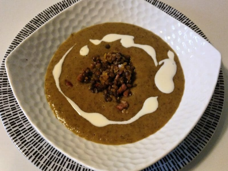 Cliquez pour zoomer ! Velouté de lentilles vertes Thermomix par Adenium13