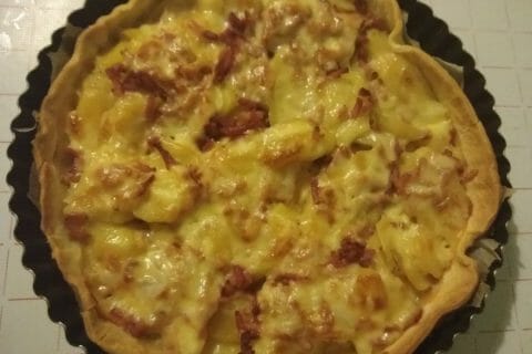 Cliquez pour zoomer ! Tarte aux pommes de terre et lardons au Thermomix
