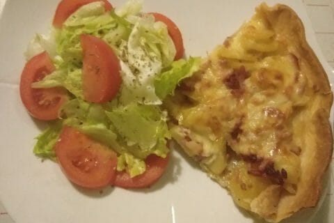 Cliquez pour zoomer ! Tarte aux pommes de terre et lardons au Thermomix