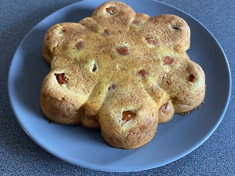 Cliquez pour zoomer ! Clafoutis tomates cerises et fromage de chèvre Thermomix par Allerg-Guide