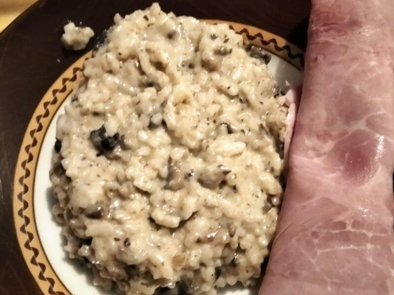 Cliquez pour zoomer ! Risotto champignons et courgettes Thermomix par Cec