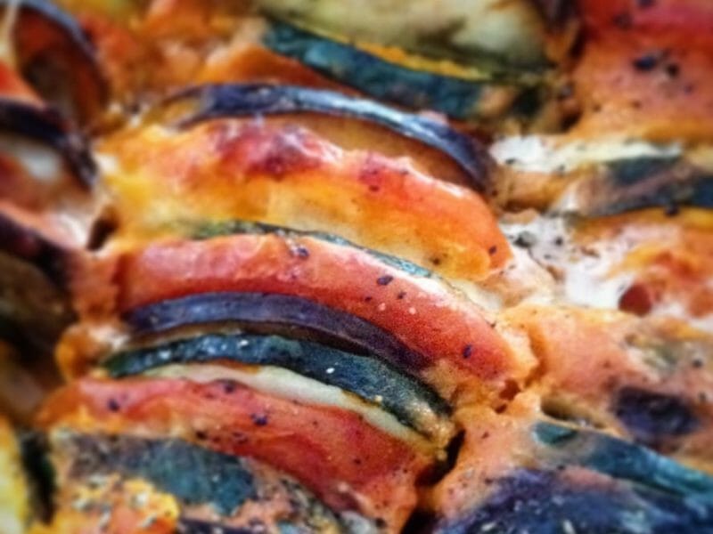 Cliquez pour zoomer ! Tian de légumes et mozarella Thermomix par delphine7508