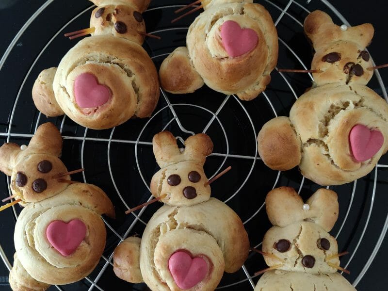 Cliquez pour zoomer ! Brioches lapin de Pâques Thermomix par delphine7508