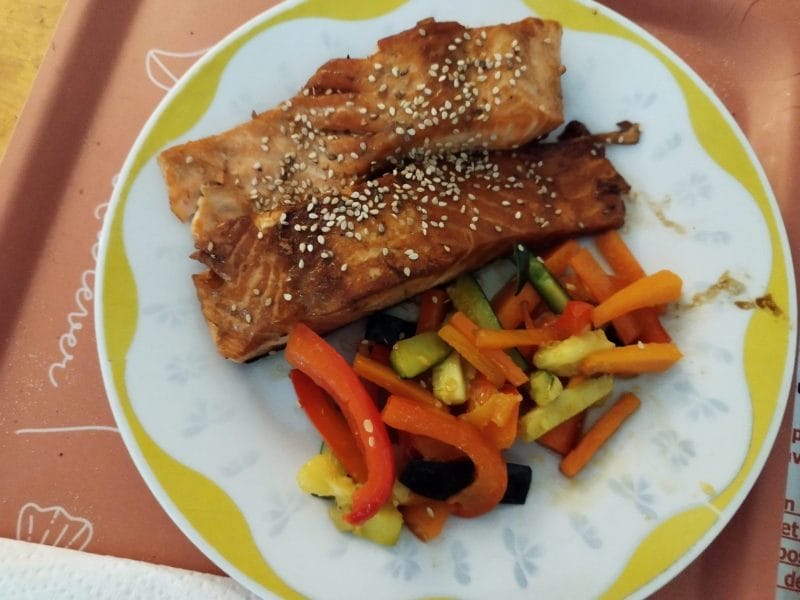 Cliquez pour zoomer ! Saumon teriyaki Thermomix par fabie66000