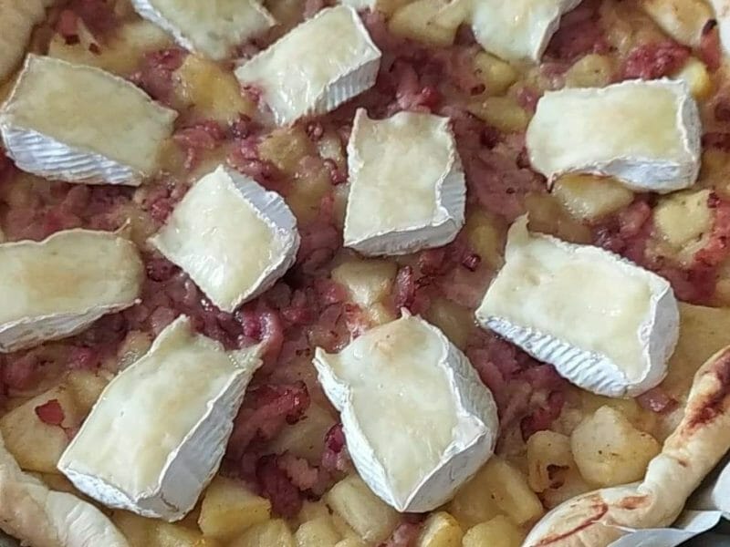 Cliquez pour zoomer ! Tarte au camembert, pommes et lardons Thermomix par Annadu27