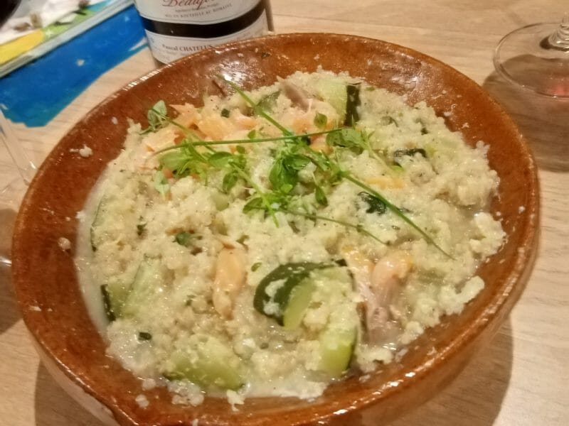 Cliquez pour zoomer ! Risotto de quinoa, courgettes et saumon Thermomix par antoine_61