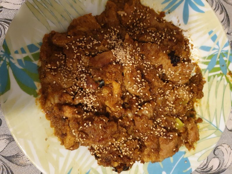 Cliquez pour zoomer ! Dwaeji Bulgogi – Porc épicé à la coréenne Thermomix par sandrine_613