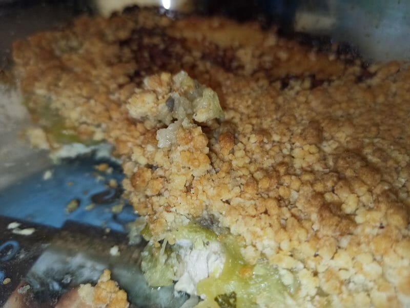 Cliquez pour zoomer ! Crumble poulet, courgettes et parmesan Thermomix par noel2020parfait