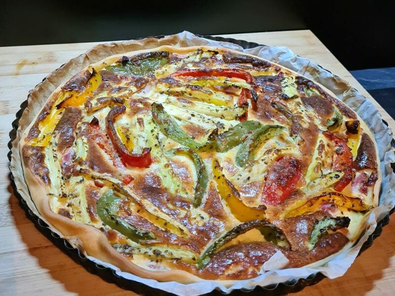 Cliquez pour zoomer ! Quiche poivrons et courgettes Thermomix par amizona