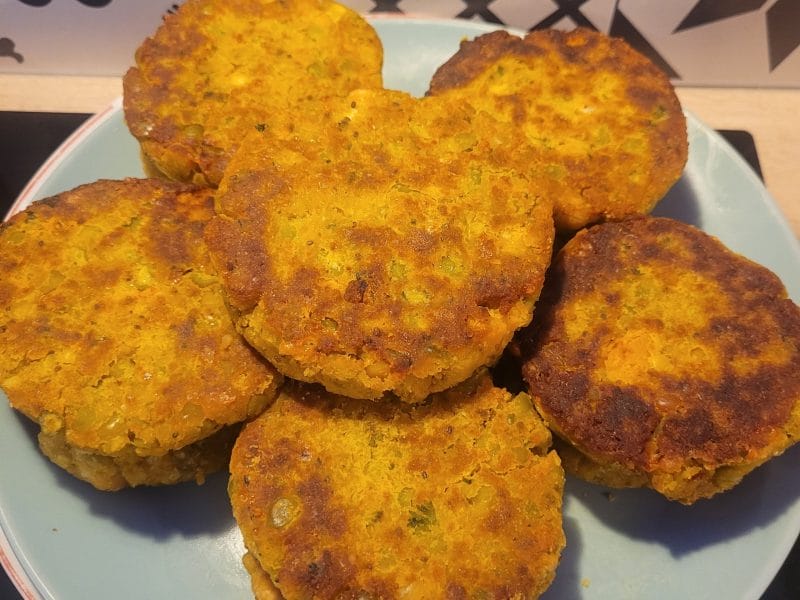 Cliquez pour zoomer ! Steaks lentilles, pois chiches, courgettes Thermomix par mlledede