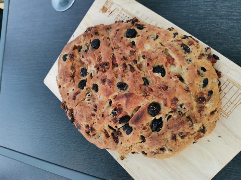 Cliquez pour zoomer ! Fougasse olives et lardons Thermomix par La Luciole