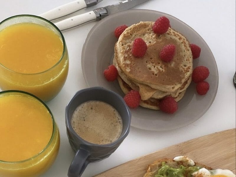 Cliquez pour zoomer ! Pancakes healthy flocons d’avoine et banane Thermomix par Paupauu