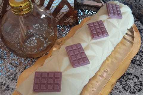 Cliquez pour zoomer ! Bûche de Noël framboises et chocolat blanc Thermomix par zozofat