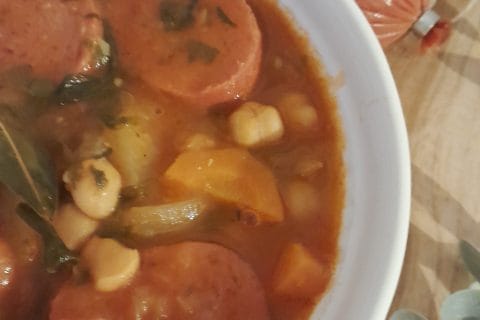 Cliquez pour zoomer ! Ragoût de pois chiches au chorizo et épinards Thermomix par zozofat