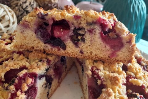 Cliquez pour zoomer ! Tarte aux myrtilles façon crumble Thermomix par zozofat