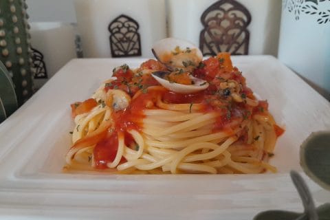 Cliquez pour zoomer ! Spaghettis aux palourdes Thermomix par zozofat