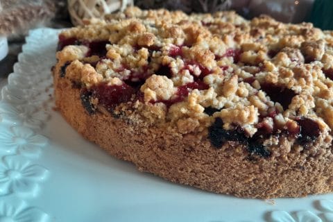 Cliquez pour zoomer ! Tarte aux myrtilles façon crumble Thermomix par zozofat