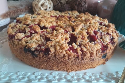 Cliquez pour zoomer ! Tarte aux myrtilles façon crumble Thermomix par zozofat