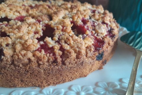 Cliquez pour zoomer ! Tarte aux myrtilles façon crumble Thermomix par zozofat