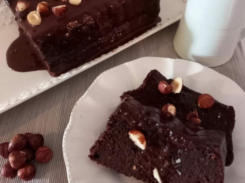 Cliquez pour zoomer ! Cake chocolat noisettes fondant Thermomix par zozofat