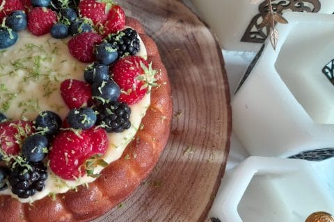 Cliquez pour zoomer ! Tarte renversée aux Fruits rouges et citron vert Thermomix par zozofat