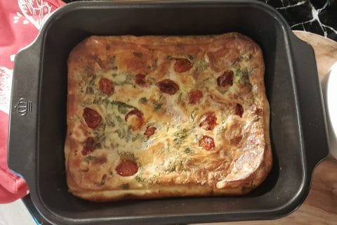 Cliquez pour zoomer ! Clafoutis tomates cerises et fromage de chèvre Thermomix par zozofat