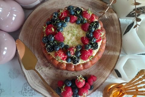 Cliquez pour zoomer ! Tarte renversée aux Fruits rouges et citron vert Thermomix par zozofat