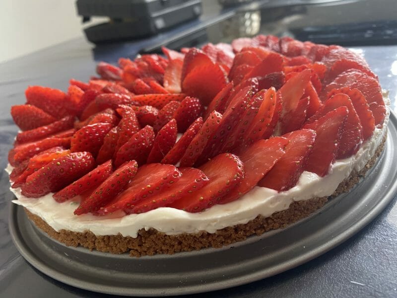 Cliquez pour zoomer ! Tarte aux fraises sans cuisson Thermomix par fanny_311