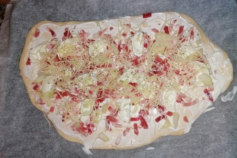 Cliquez pour zoomer ! Fougasse chèvre et lardons Thermomix par ninilablonde