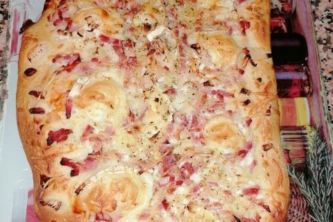Cliquez pour zoomer ! Fougasse chèvre et lardons Thermomix par ninilablonde