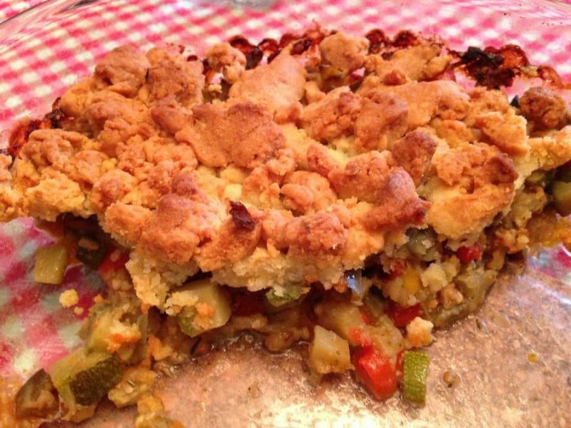 Cliquez pour zoomer ! Crumble aux légumes provençaux Thermomix par Cibcook